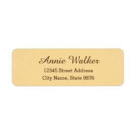 Modernes gelbes Elfenbein - Rücksendeadresse