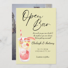 Modernes Gelbes Funny Foto Save The Date