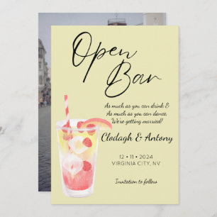 Modernes Gelbes Funny Foto Save The Date