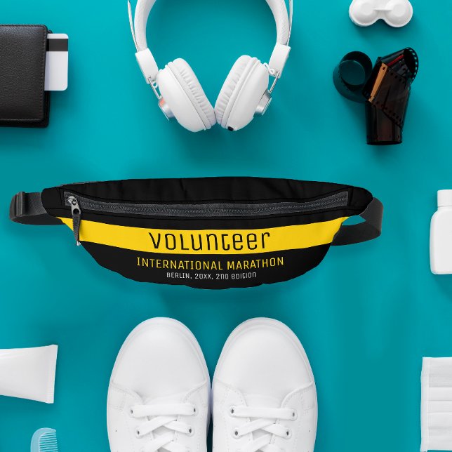 Modernes, gelbes Schwarz-Volunteer Corporate Event Bauchtasche (Von Creator hochgeladen)