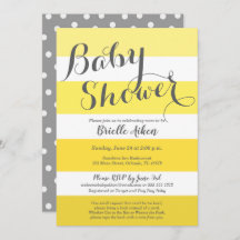 Modernes Gelbes und Grau Striped