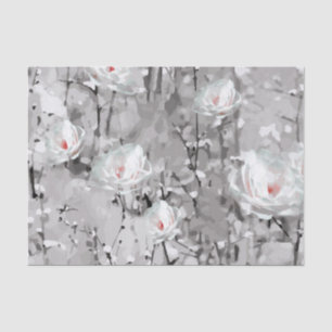 Modernes gemaltes Winter-Blumen-Muster Seidenpapier