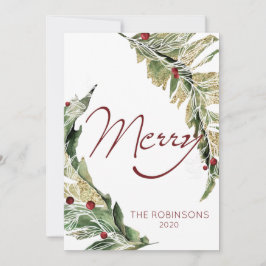 Modernes & gemütliches Ambiente in Schneeweiß Feiertagskarte