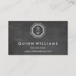 MODERNES GEO MONOGRAM Oktogon geometrische Form gr Visitenkarte