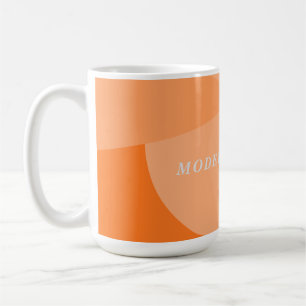 Modernes geometrisch abstrakt orangefarbenes Zollb Kaffeetasse