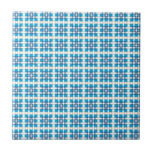 Modernes geometrisch blaues Seekartenmuster Fliese