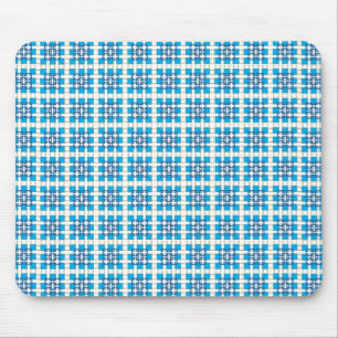 Modernes geometrisch blaues Seekartenmuster Mousepad