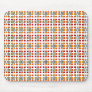 Modernes geometrisch rotes Muster der orangefarben Mousepad