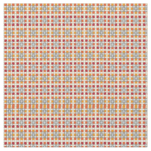 Modernes geometrisch rotes Muster der orangefarben Stoff (Nahaufnahme)