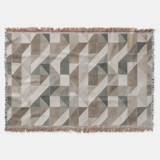 Modernes geometrisches Abstrakt - neutrales Beige  Decke