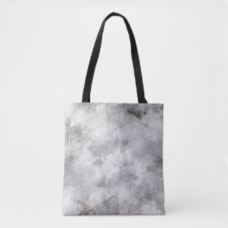 Modernes geometrisches Abstrakt Tote Bag mit Goldl