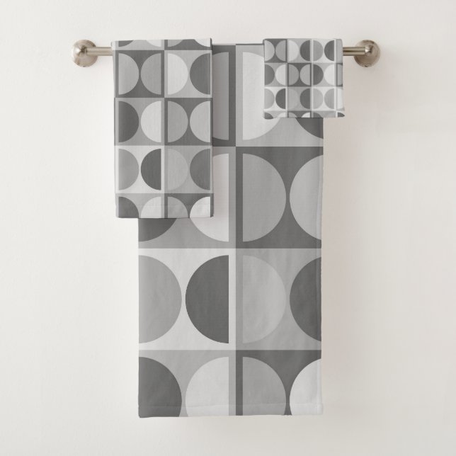 Modernes geometrisches Abstraktes Muster des Mitte Badhandtuch Set (Insitu)