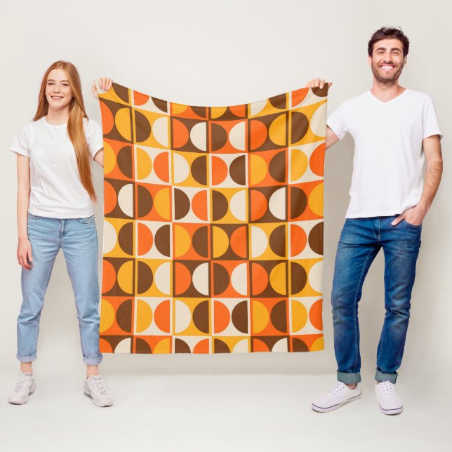 Modernes geometrisches Abstraktes Muster des Mitte Fleecedecke (Beispiel)