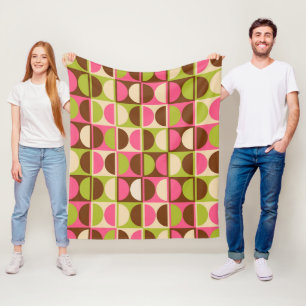 Modernes geometrisches Abstraktes Muster des Mitte Fleecedecke