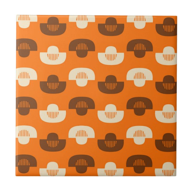 Modernes geometrisches Abstraktes Muster des Mitte Fliese (Vorderseite)