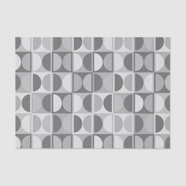 Modernes geometrisches Abstraktes Muster des Mitte Seidenpapier (Vorderseite)