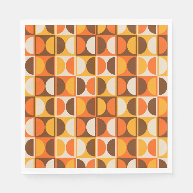 Modernes geometrisches Abstraktes Muster des Mitte Serviette (Vorderseite)