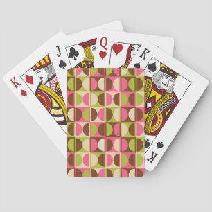 Modernes geometrisches Abstraktes Muster des Mitte Spielkarten