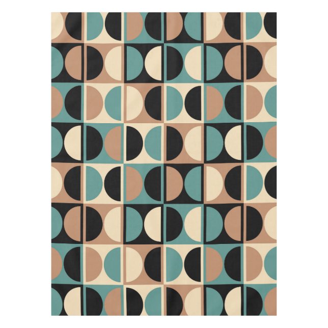 Modernes geometrisches Abstraktes Muster des Mitte Tischdecke (Vorderseite)