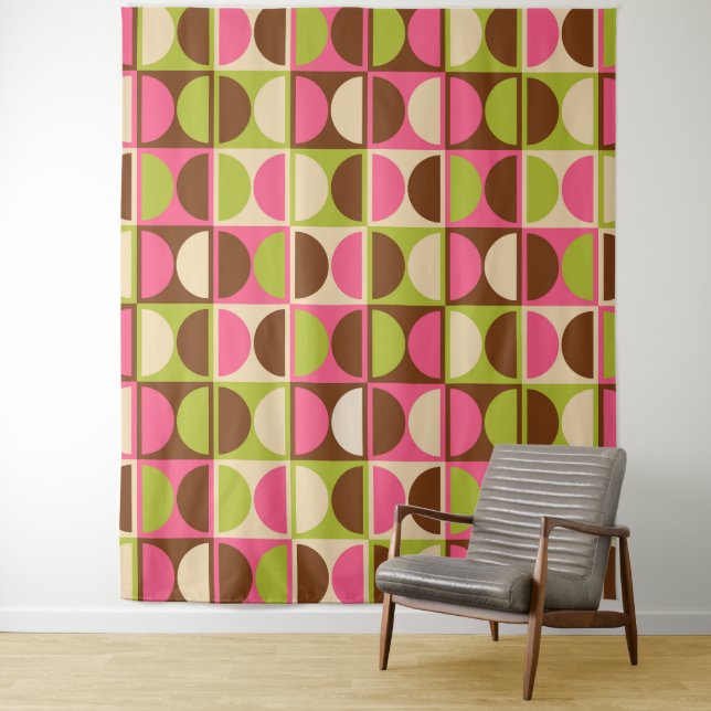 Modernes geometrisches Abstraktes Muster des Mitte Wandteppich (Beispiel)
