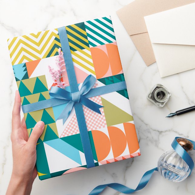 Modernes geometrisches Abstraktes Muster, fett Geschenkpapier (Von Creator hochgeladen)