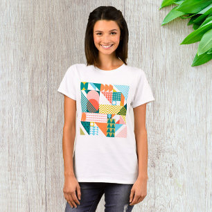 Modernes geometrisches Abstraktes Muster, fett T-Shirt