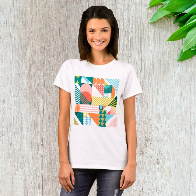 Modernes geometrisches Abstraktes Muster, fett T-Shirt (Von Creator hochgeladen)