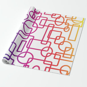 MODERNES GEOMETRISCHES ABSTRAKTES MUSTER GESCHENKPAPIER