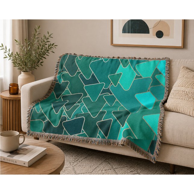 Modernes geometrisches Aquamarines Dreieck Decke (Von Creator hochgeladen)