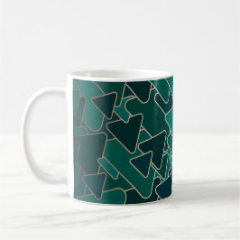 Modernes geometrisches Aquamarines Dreieck Kaffeetasse