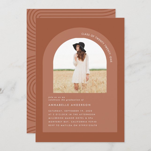 Modernes geometrisches bohemisches Foto mit minima (Vorne/Hinten)