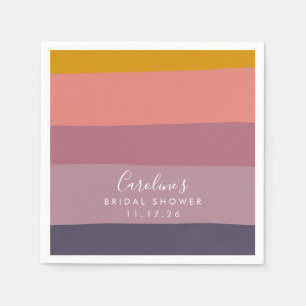 Modernes geometrisches Brautparty Dusty Lilac Serviette