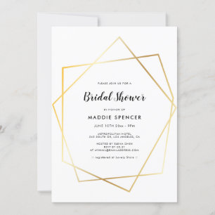 Modernes geometrisches Brautparty Einladung