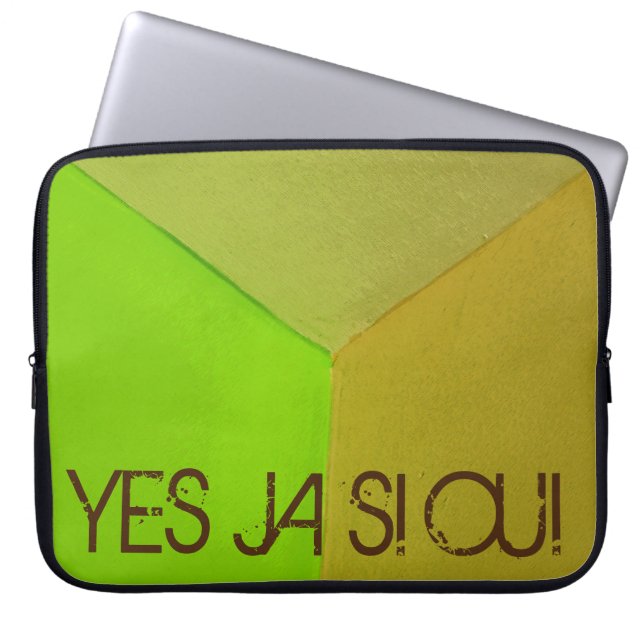Modernes geometrisches Configurative Foto mit Laptopschutzhülle (Vorderseite)