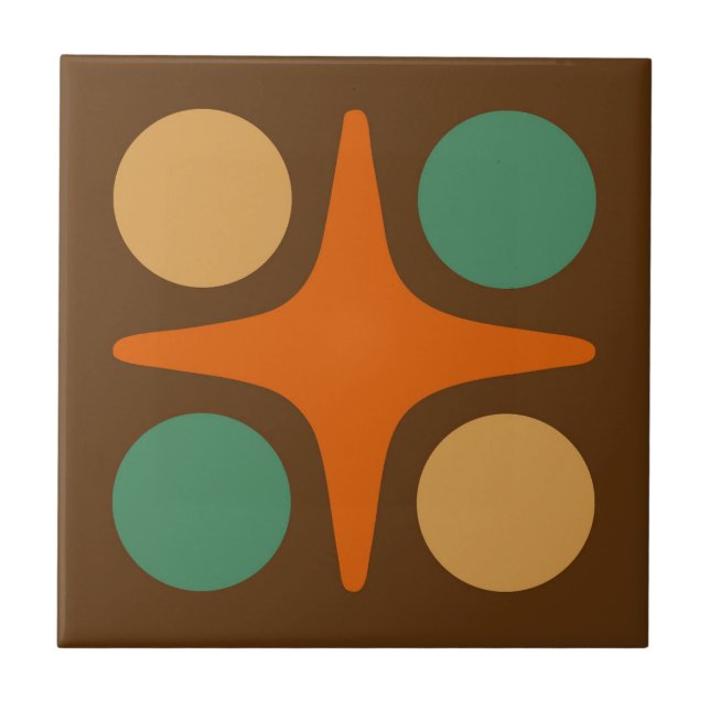 Modernes geometrisches Design der Sternexplosion M Fliese (Vorderseite)