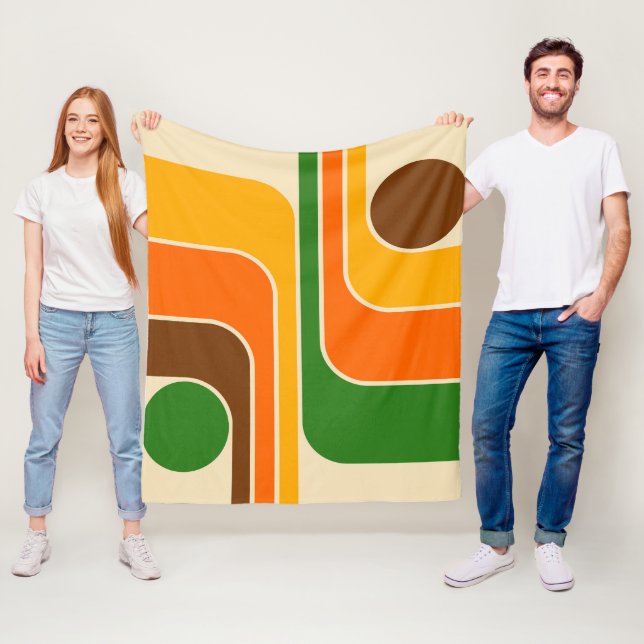 Modernes geometrisches Design Mitte des Jahrhunder Fleecedecke (Beispiel)