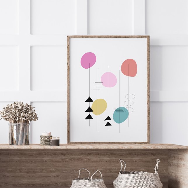 Modernes geometrisches Design Mitte des Jahrhunder Poster (Von Creator hochgeladen)