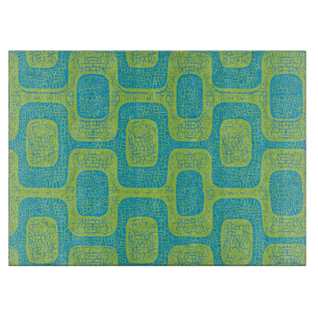 Modernes geometrisches Design Mitte des Jahrhunder Schneidebrett (Vorderseite)