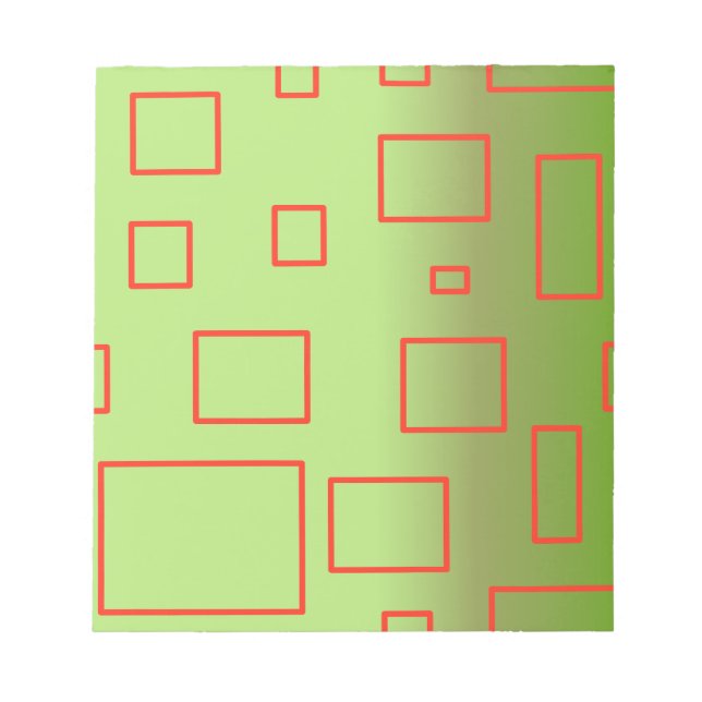 Modernes, geometrisches Design Notepad Notizblock (Vorderseite)