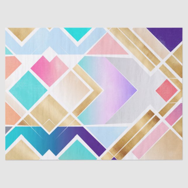 Modernes geometrisches Design Seidenpapier (Vorderseite)