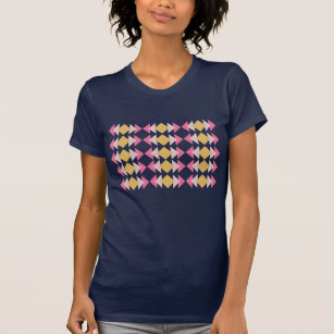Modernes geometrisches Dreieck-Muster in Rosa und  T-Shirt