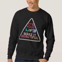 Modernes geometrisches Dreiecks-Zitat-Sweatshirt - Sweatshirt