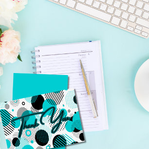 Modernes geometrisches Enigma des Retro 80er 90s Dankeskarte