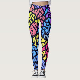 Modernes geometrisches, festes Glasmuster Leggings