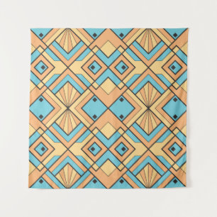 modernes geometrisches Fliesenmuster. Abstrakt Art Wandteppich