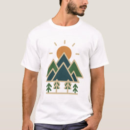 Modernes geometrisches Gebirge - Erlebnis T - Shir T-Shirt