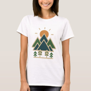 Modernes geometrisches Gebirge - Erlebnis T - Shir T-Shirt