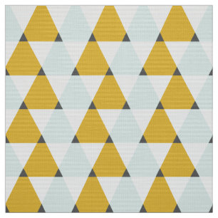 Modernes geometrisches, gelbes Dreiecksmuster Stoff