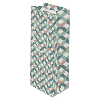 Modernes geometrisches Geschenktasche für Quilters Geschenktüte Für Weinflaschen