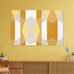 Modernes geometrisches Gold und Grau Leinwanddruck